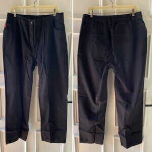 Woman Within Size 18W Classic Fit Black Cotton Jeans Elastic Waist In Back